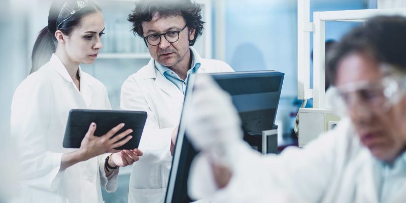 Scientists working at the laboratory